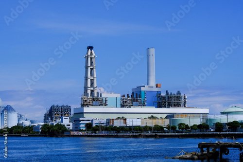 神奈川県横浜市根岸港の風景