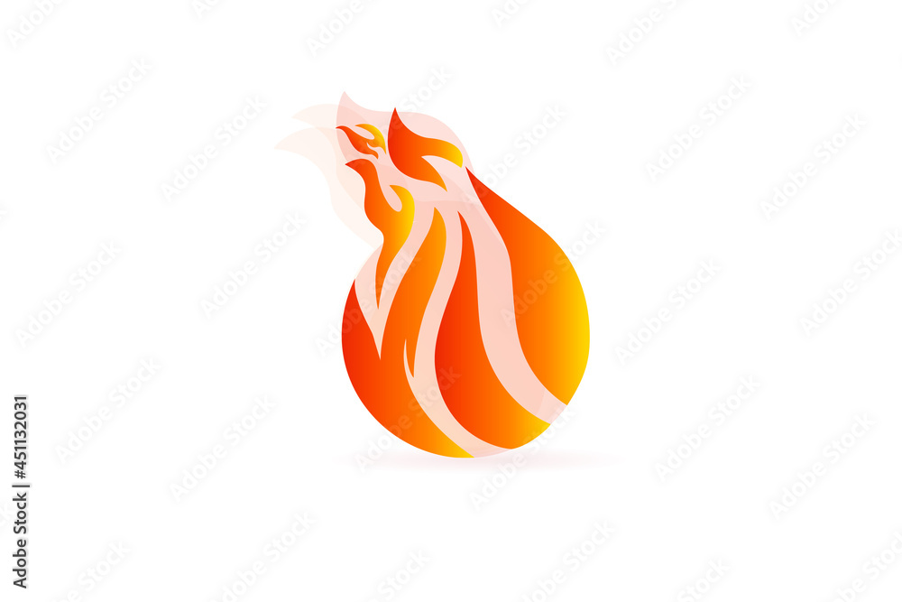 Fire Flames Logo Vector Eps10 Symbol Bonfire Icon Vector Image Design ...