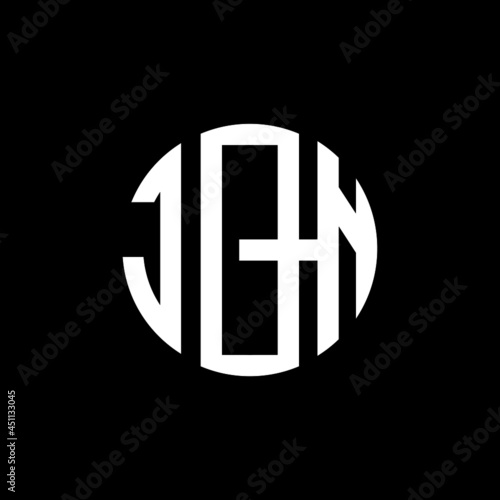 JQN letter logo design. JQN modern letter logo with black background. JQN creative  letter logo. simple and modern letter JQN logo template, JQN circle letter logo design with circle shape. JQN   photo