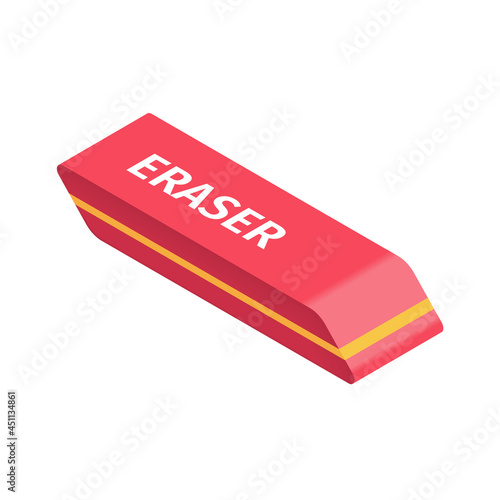 Eraser Isometric Icon