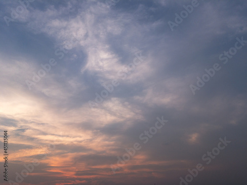 sunset sky with clouds