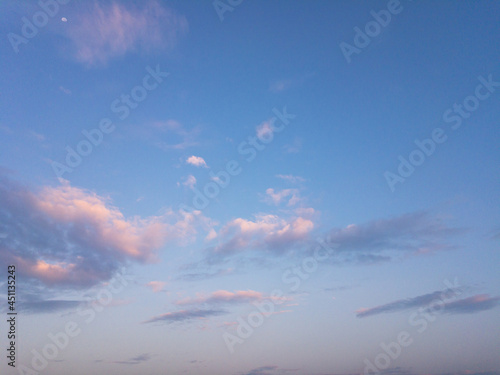 beautiful clouds before sunset background