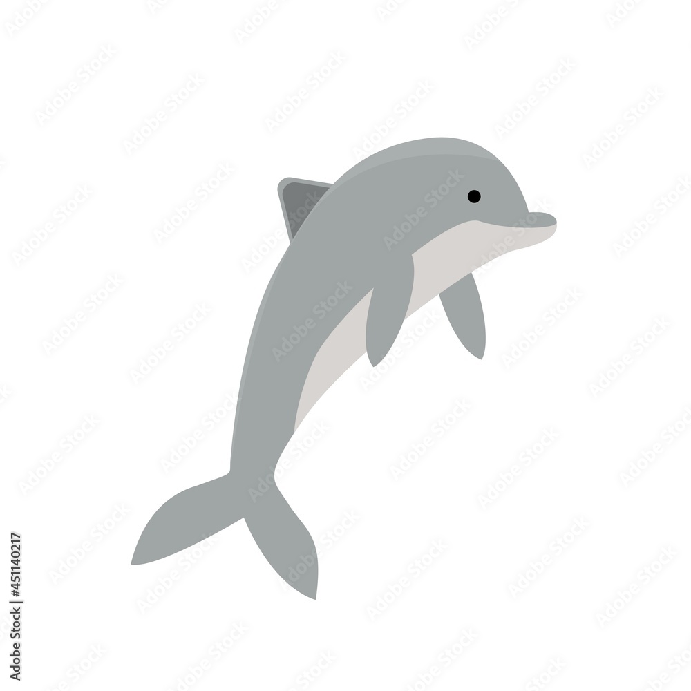 Fototapeta premium Vector illustration of a dolphin.