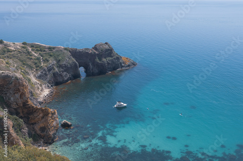 Fototapeta Naklejka Na Ścianę i Meble -  Landscape of Diana's Grotto Crimea. Seascape.