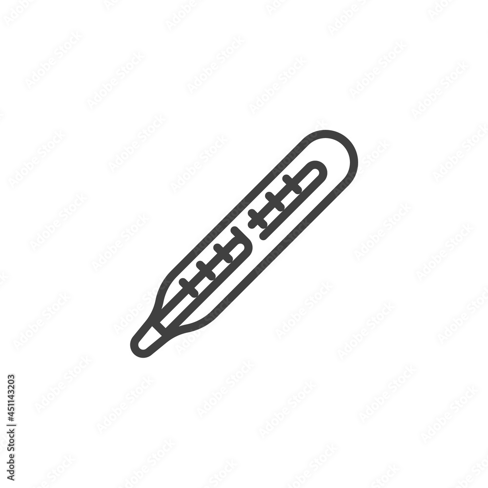 Thermometer temperature line icon Thermometer temperature line icon