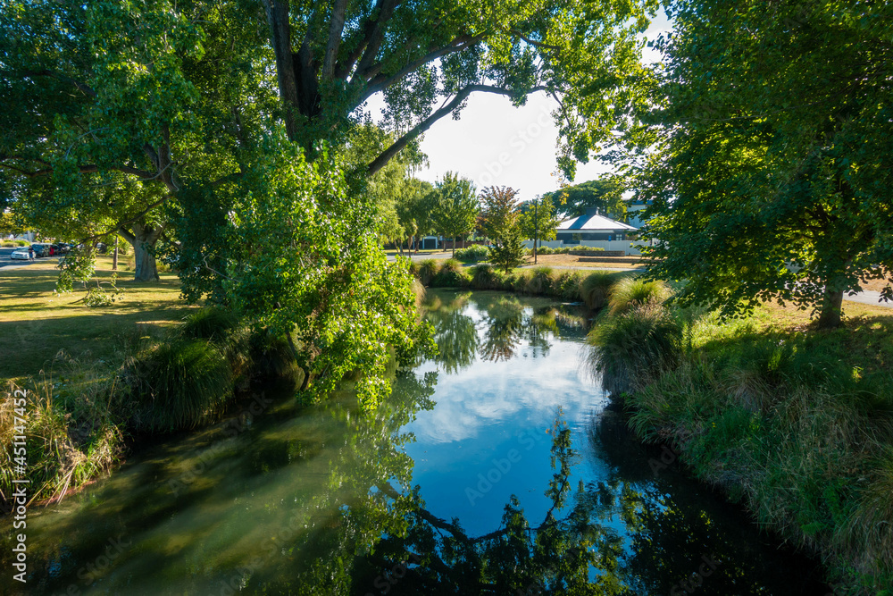 Fototapeta premium ニュージーランドのクライストチャーチの観光名所を旅行している風景 Scenes from a trip to the sights of Christchurch, New Zealand.