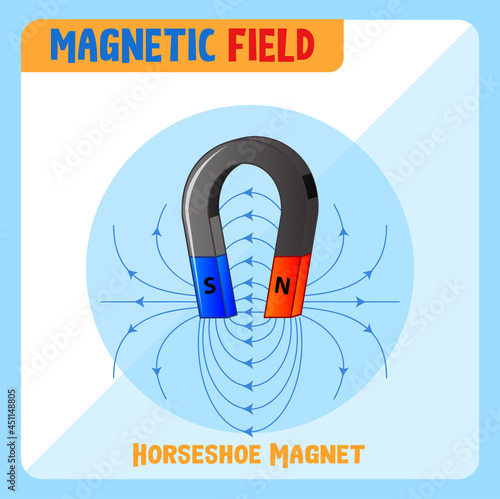 Magnetic field of horseshoe magnet