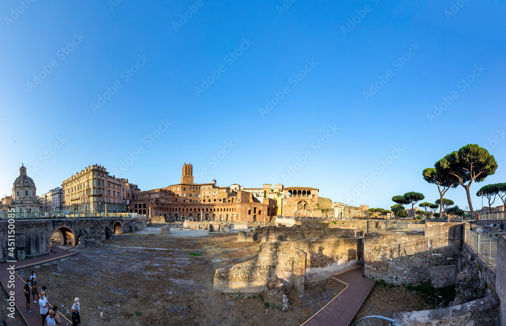 Roman forum. Imperial forum of Emperor Augustus. Rome
