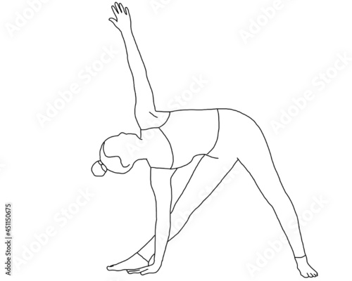 yoga, utthita trikonasana, extended triangle pose