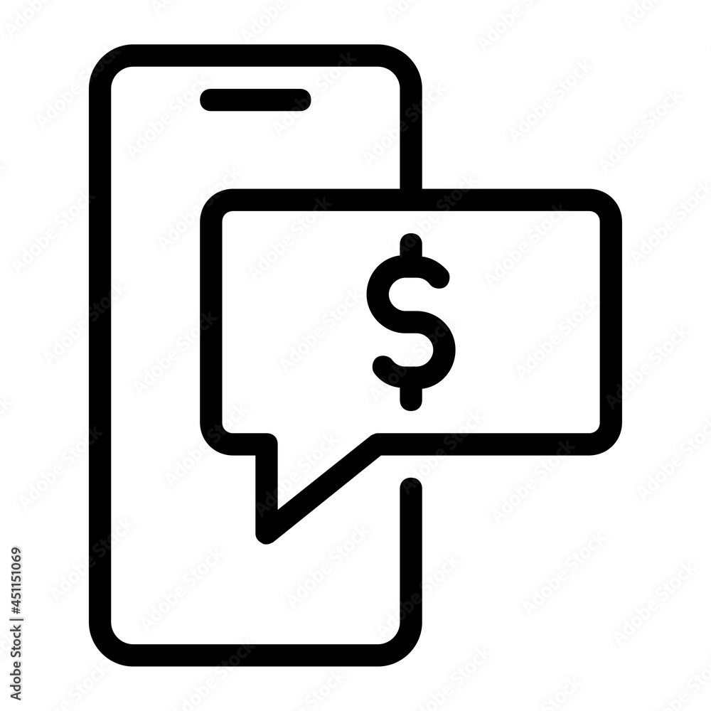 Dollar Related Mobile Phone Notification Icon Dollar Related Mobile Phone Notification Icon