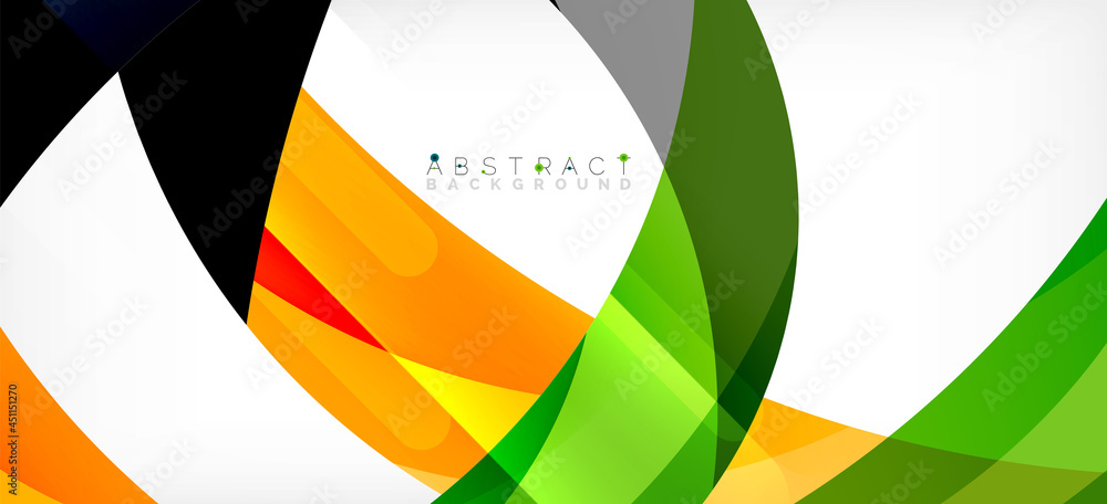 Color circle shapes, minimal geometric background. Trendy dynamic composition. Vector Illustration For Wallpaper, Banner, Background, Landing Page Color circle shapes, minimal geometric background. Trendy dynamic composition. Vector Illustration For Wallpaper, Banner, Background, Landing Page
