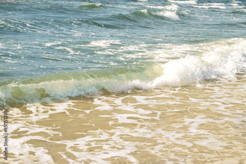 Summer vacation. Beautiful landscapes. Blue sea wave.
