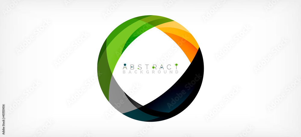 Color circle shapes, minimal geometric background. Trendy dynamic composition. Vector Illustration For Wallpaper, Banner, Background, Landing Page Color circle shapes, minimal geometric background. Trendy dynamic composition. Vector Illustration For Wallpaper, Banner, Background, Landing Page