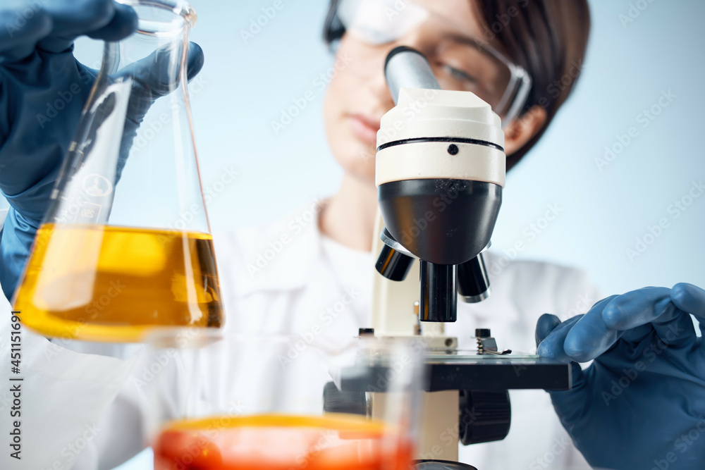 woman scientist microscope research technology analysis work woman scientist microscope research technology analysis work