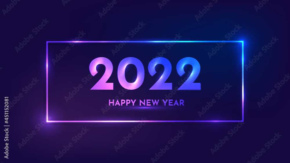 2022 Happy New Year neon background 2022 Happy New Year neon background