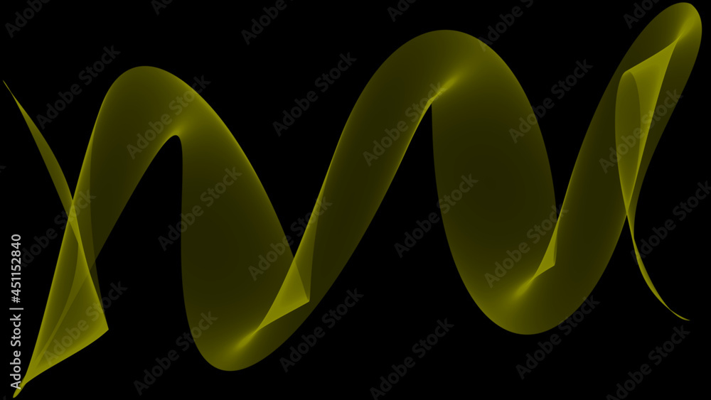 Fototapeta premium Abstrakter Hintergrund 4k gelb gold hell dunkel schwarz Neon Wellen und Linien