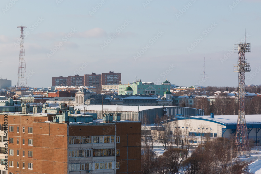 Fototapeta premium new buildings of the city of izhevsk