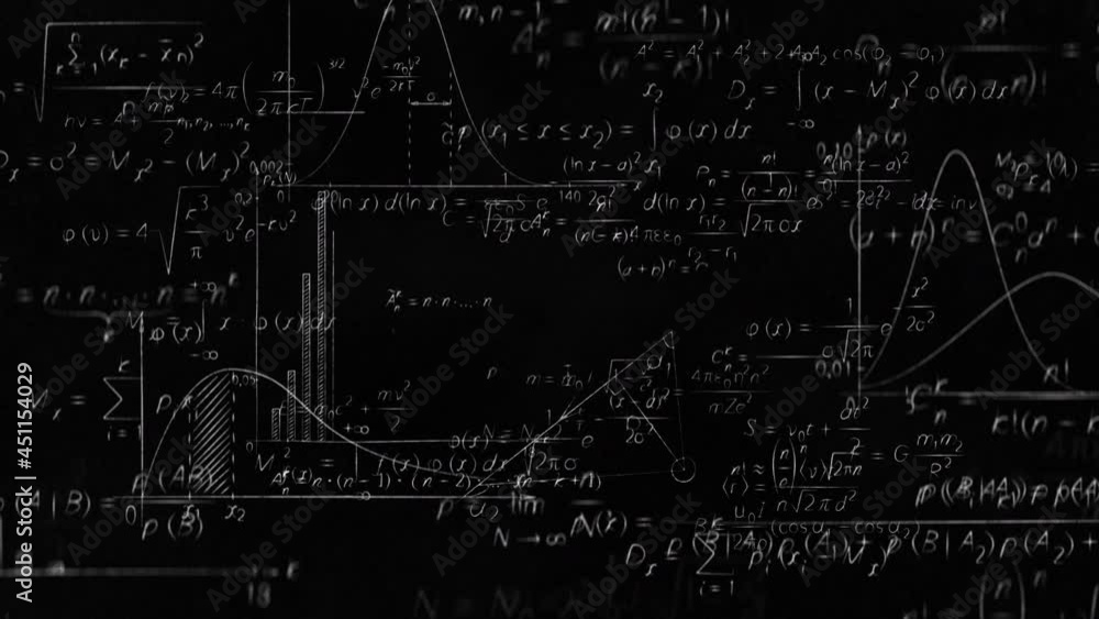 Science world of physics and math formulas. Seamless loop animation Science world of physics and math formulas. Seamless loop animation