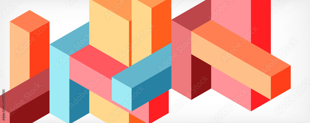Abstract background. 3d cubes, cubic elements and blocks. Techno or business concept for wallpaper, banner, background, landing page Abstract background. 3d cubes, cubic elements and blocks. Techno or business concept for wallpaper, banner, background, landing page