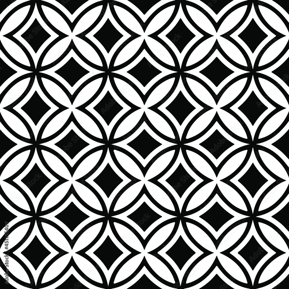 Seamless vector pattern in geometric ornamental style. Black ornament. Seamless vector pattern in geometric ornamental style. Black ornament.