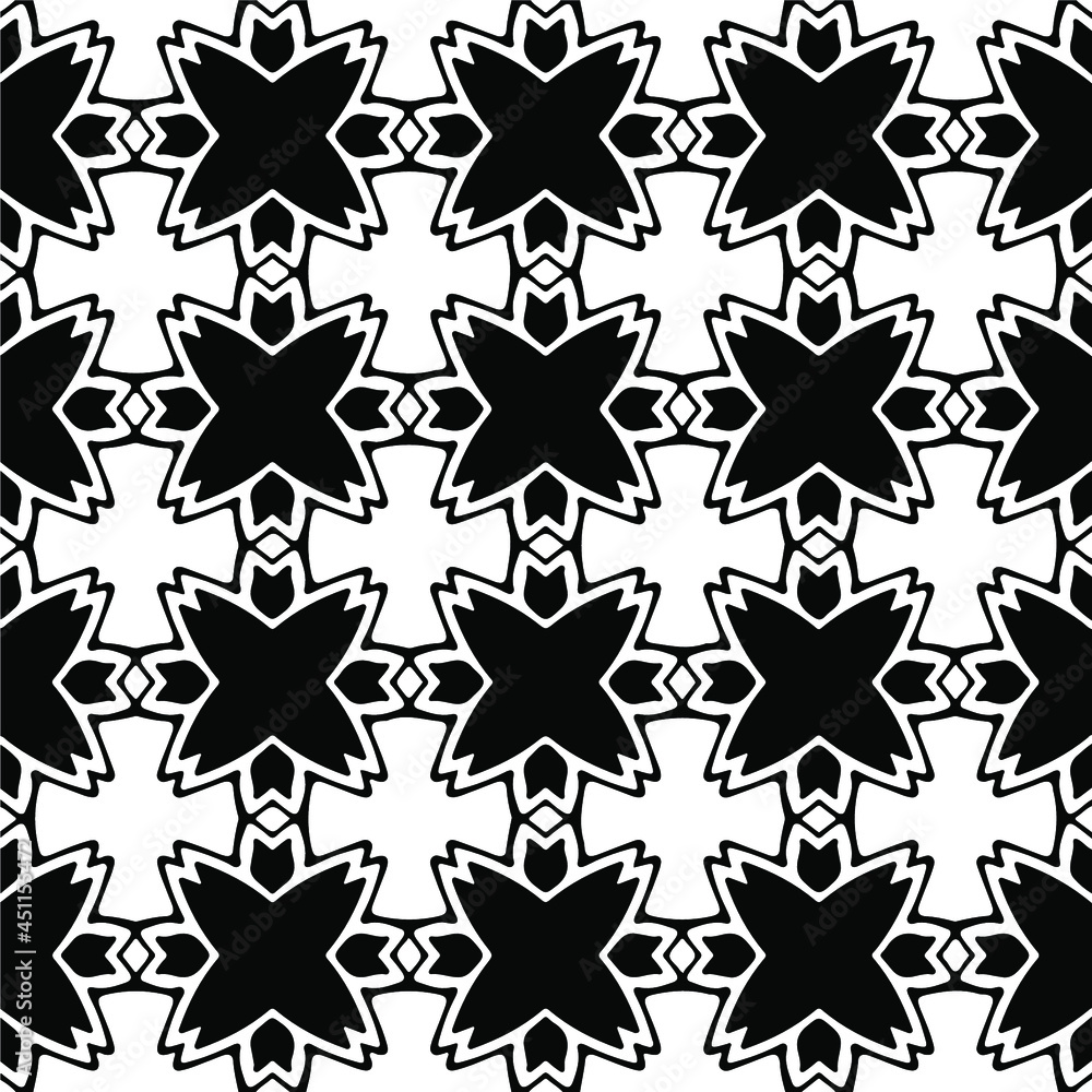 Seamless vector pattern in geometric ornamental style. Black ornament. Seamless vector pattern in geometric ornamental style. Black ornament.