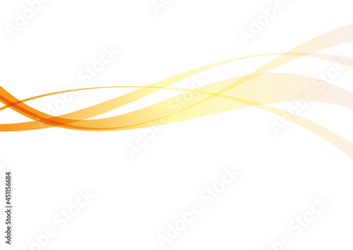 オレンジ色の滑らかな曲線のイラスト