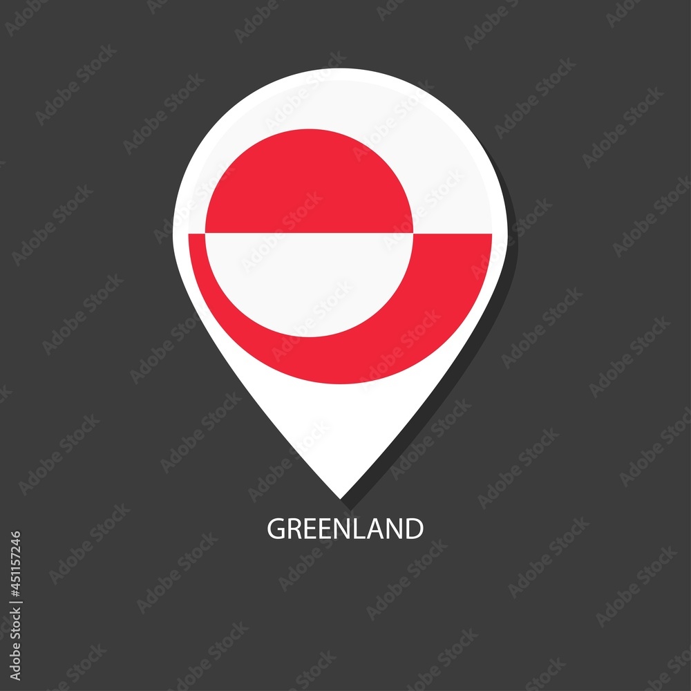 Greenland flag Vector marker with flags. Greenland flag Vector marker with flags.