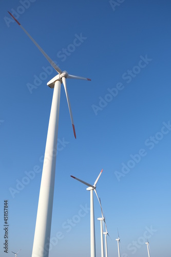wind turbine on a blue sky