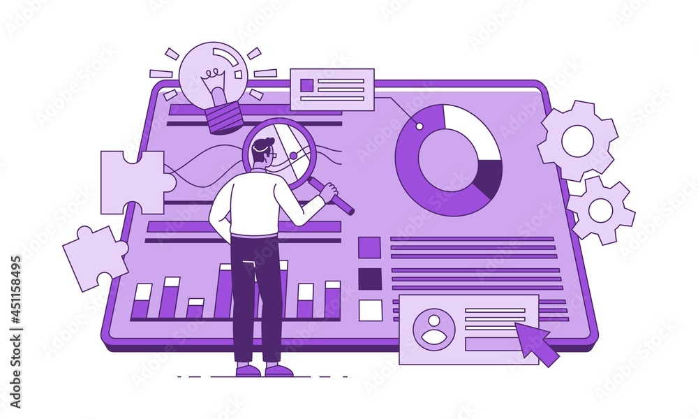 R D project manager flat vector illustration R D project manager flat vector illustration