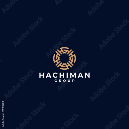 initial letter hg monogram with circular logo design. minimal vector graphic alphabet symbol template.