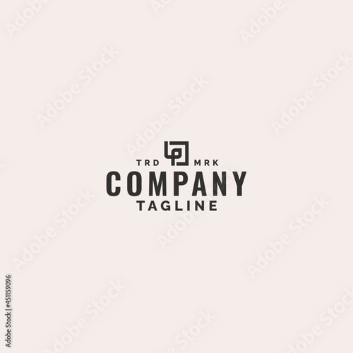 initial letter lp pl l p monogram with arrow logo design. minimal vector graphic alphabet symbol template.