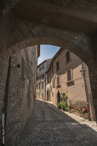 View of the streets of Trevi, Umbria