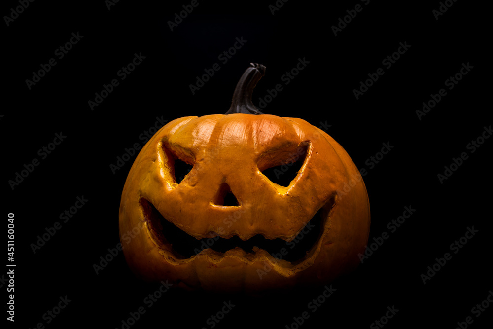 Halloween pumpkin on black background Halloween pumpkin on black background
