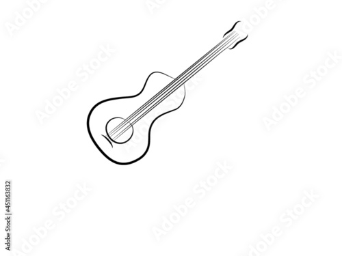 silhouette of guitar