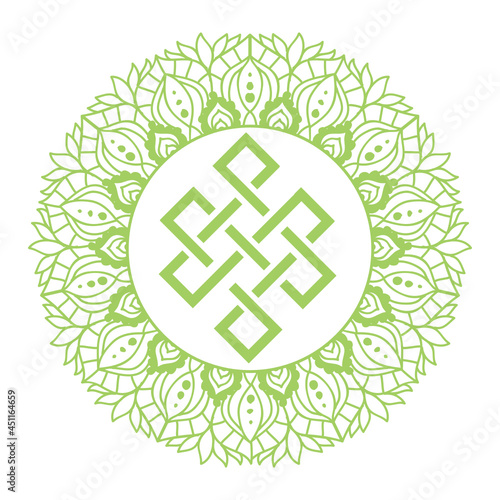 Mandala. Circular figure representing the universe in Hindu and Buddhist