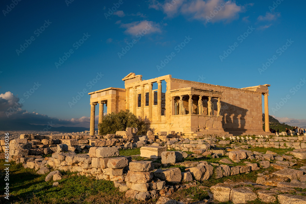 Architecture detail of ancient building in Acropolis, Athens