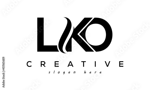 Letter LKO creative logo design vector photo