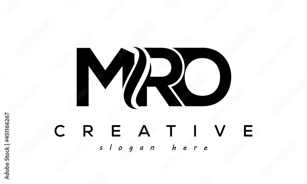 Letter MRO creative logo design vector - obrazy, fototapety, plakaty 