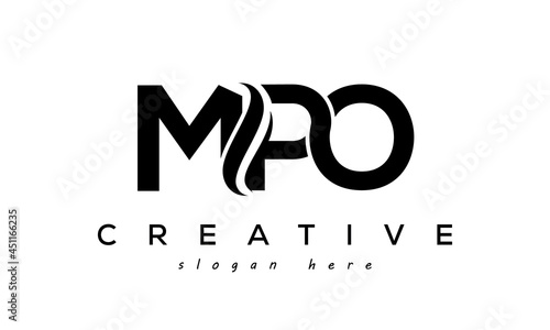 Letter MPO creative logo design vector photo