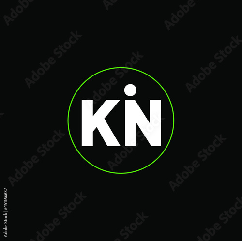 "KIN" company initial letters monogram.