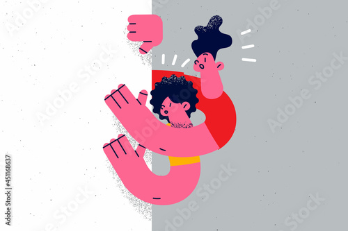 Attention, amazement and surprise concept