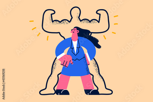 Self confidence and leadership concept