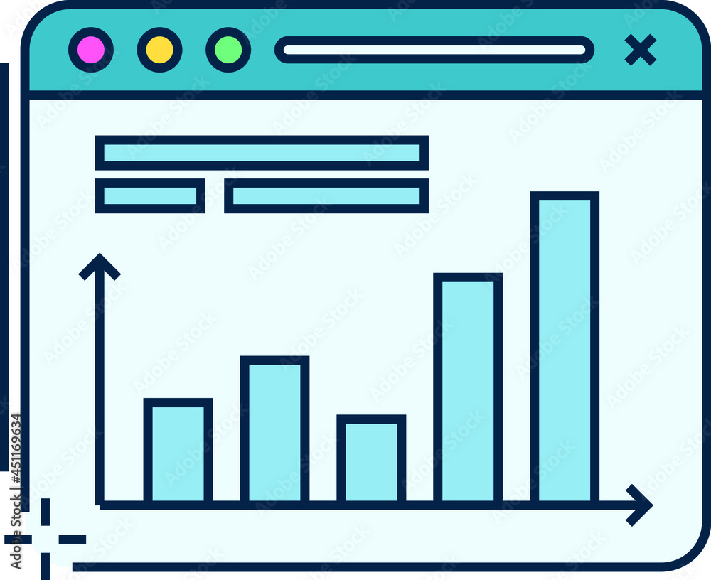 Illustration analysis project for business online icon filled outline Illustration analysis project for business online icon filled outline