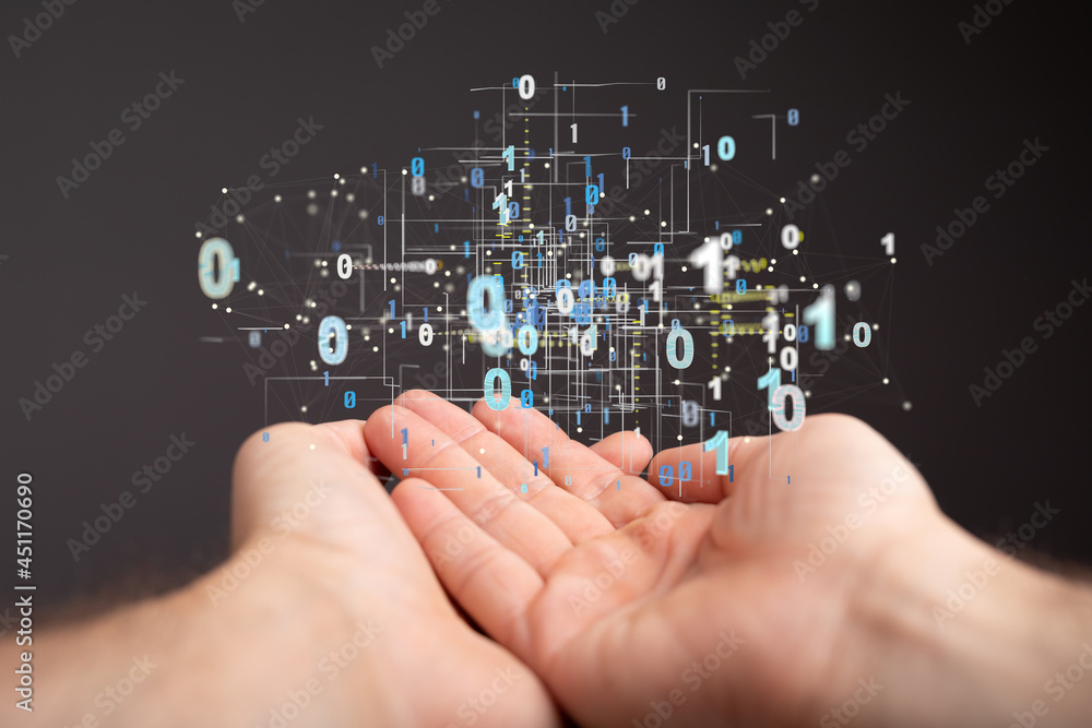 Technology background. Big data concept. Binary Technology background. Big data concept. Binary