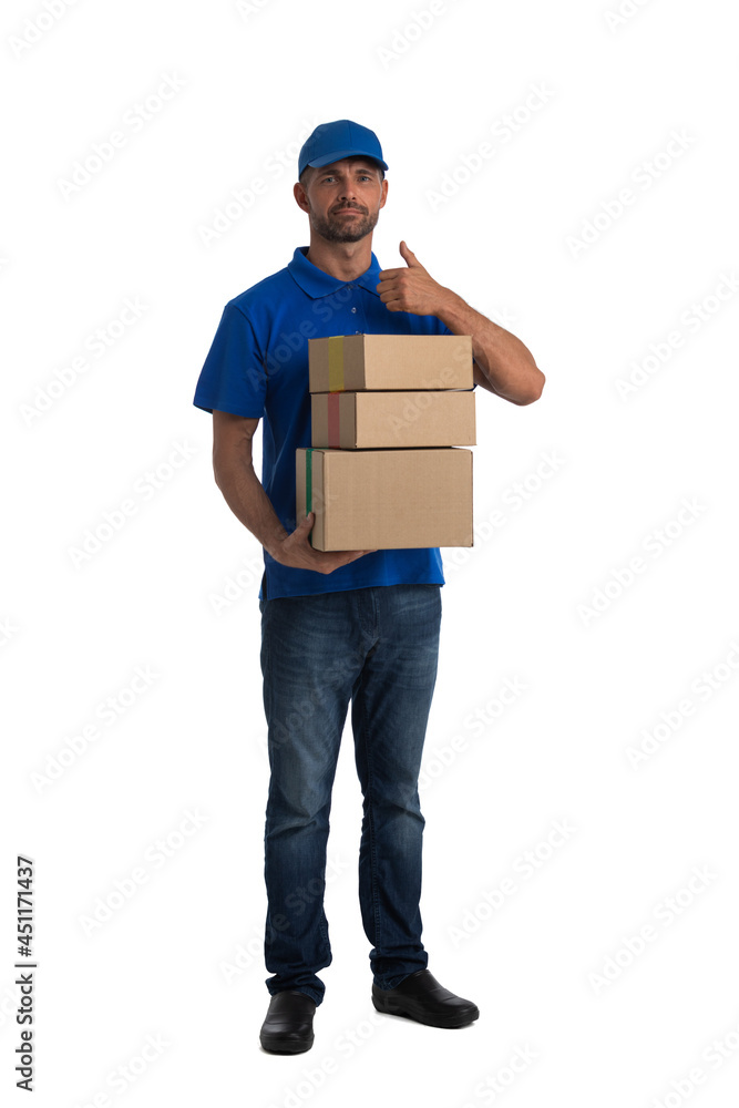 Delivery man with parcels Delivery man with parcels