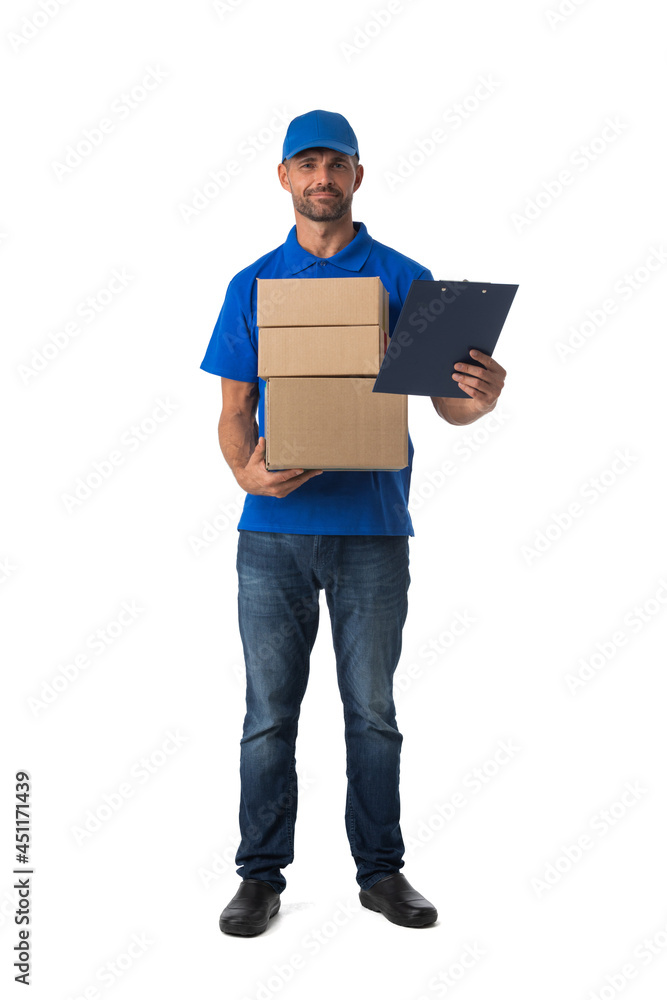 Delivery man with parcels Delivery man with parcels