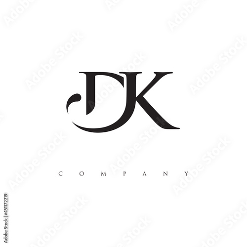 Initial DK logo design vector