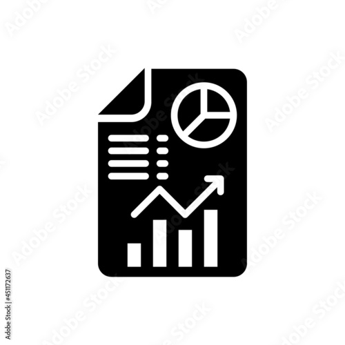 statistical evaluation vector solid icon style illustration. EPS 10 File
