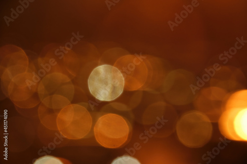 Lights in the city on the sunset blur background