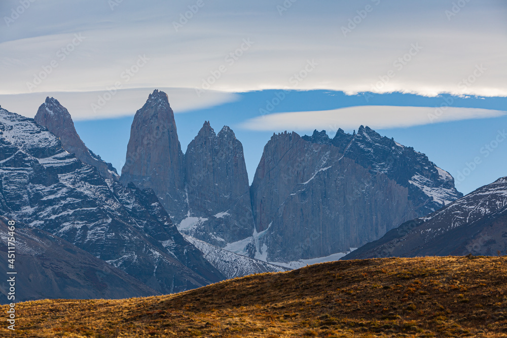 The jagged peaks of Torres del Paine, Chile